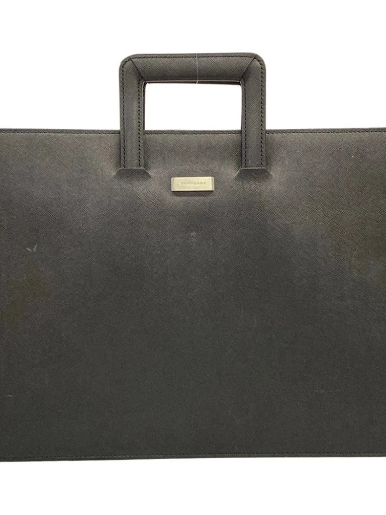 Burberry Black Leather Business Bag